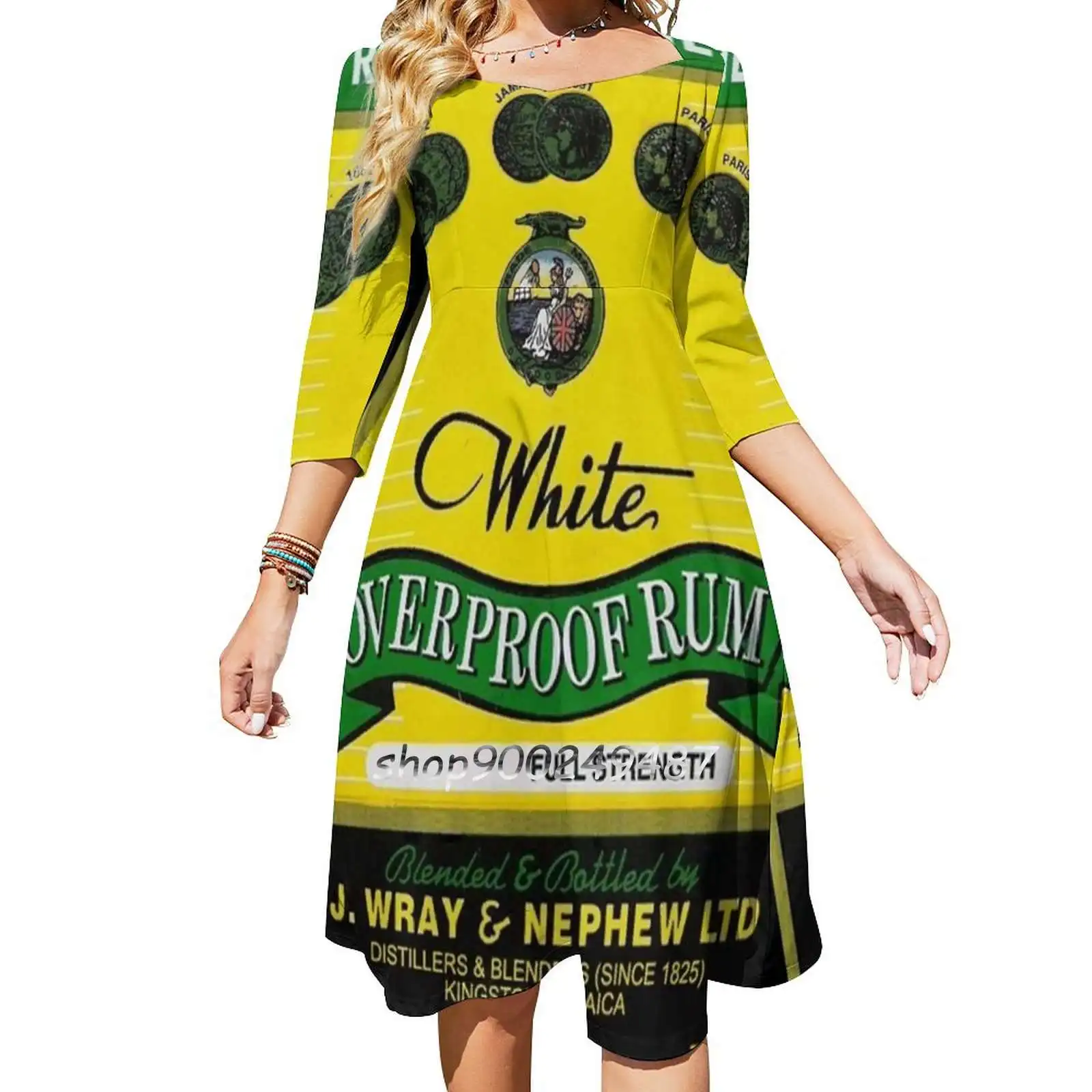 Wray & Nephew Sweet Elegant Dress Women Korean Kawaii Square Collar Dress Wray Nephew Jamaica