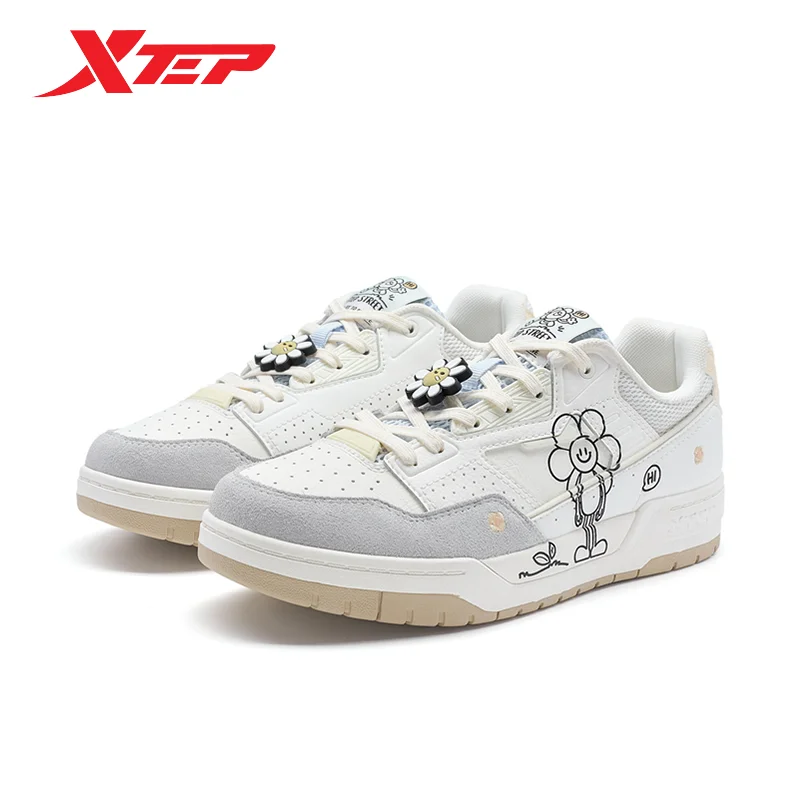Xtep Skateboarding Shoes For Women 2024 Summer Durability Women\'s Skate Shoes Trekking Everyday Non-Slip Sneakers 976218310012