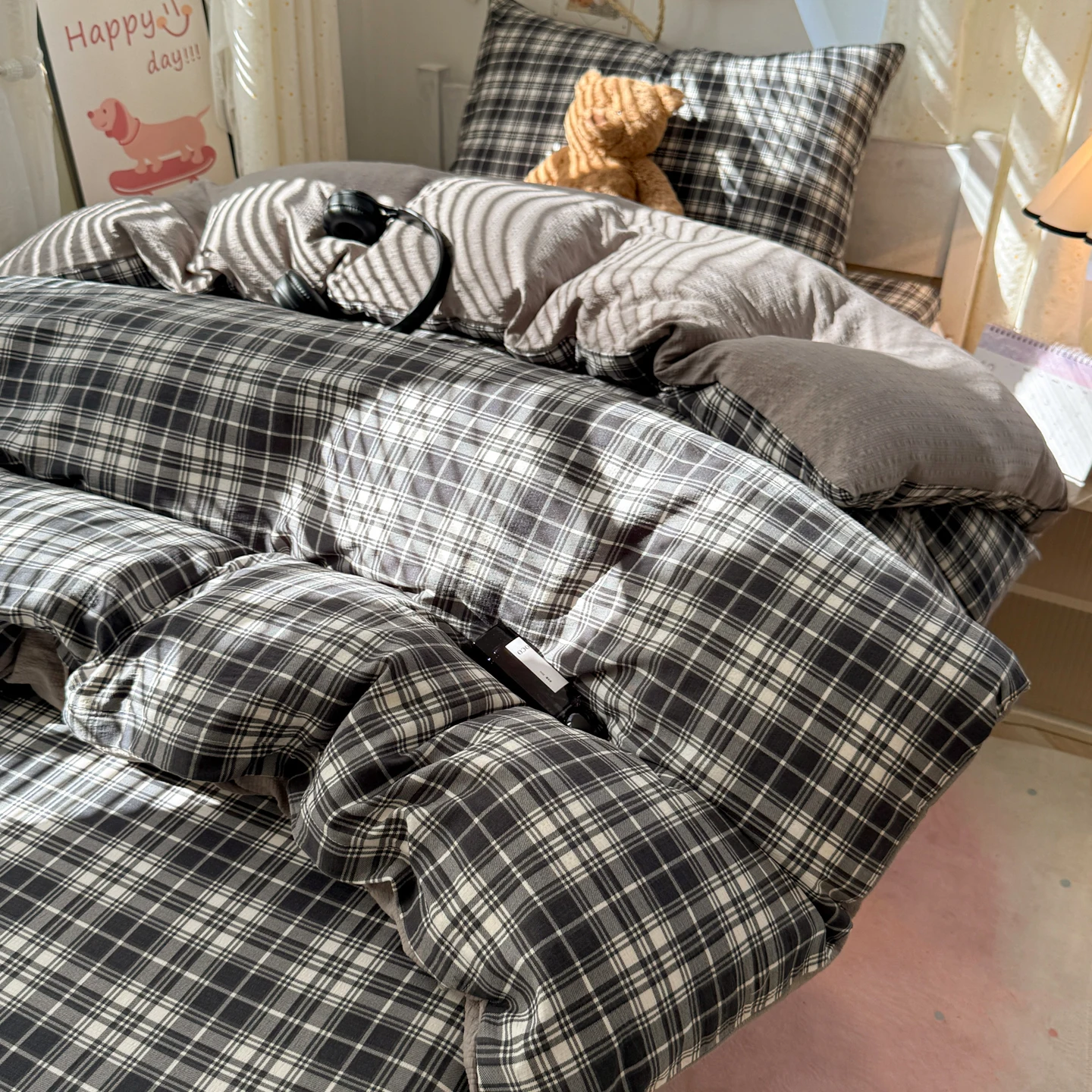 Korean Ins-style Bedding Set White Red Polka Dot Soft Comfortable Duvet Cover Set Sheet Set for Home Bedroom Deocr Birthday Gift