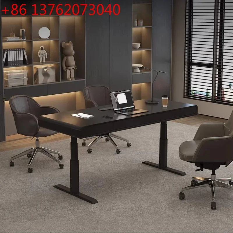 

Italian style light luxury minimalism Room desks Computer desk Motion desk standing tables Height adjustment table office table