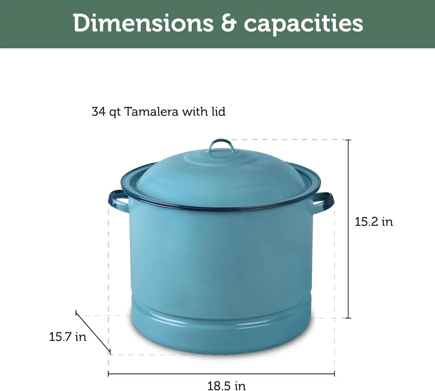 Conjunto de panelas de aço esmaltado de 6 peças com vaporizador, forno holandês e prato multiuso, azul turquesa