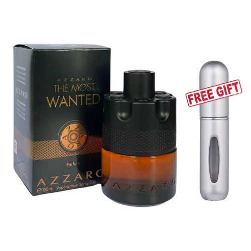 Imagen 1 del producto 100ML Azzaro The Most Wanted Parfum Colonia para hombre Perfumes de lujo para hombres con botella recargable de Perfume de carga inferior de 5ml