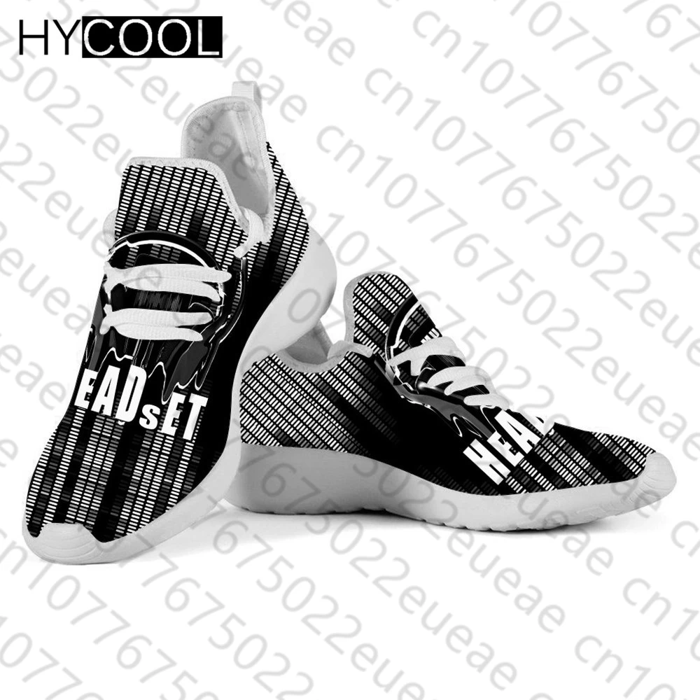 HYCOOL Summer Sports For Couple Lovers Cool Art Music Guitar Printing Women Men Lace Up Anti-Skid Running Sneakers  Zapatillas