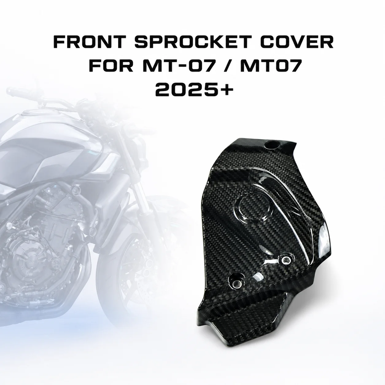 Sprocket Cover Front Drive Sprocket Guard Carbon Fiber Left Engine Chain Area for Yamaha MT07 MT-07 2025+ Motorcycle Accessories