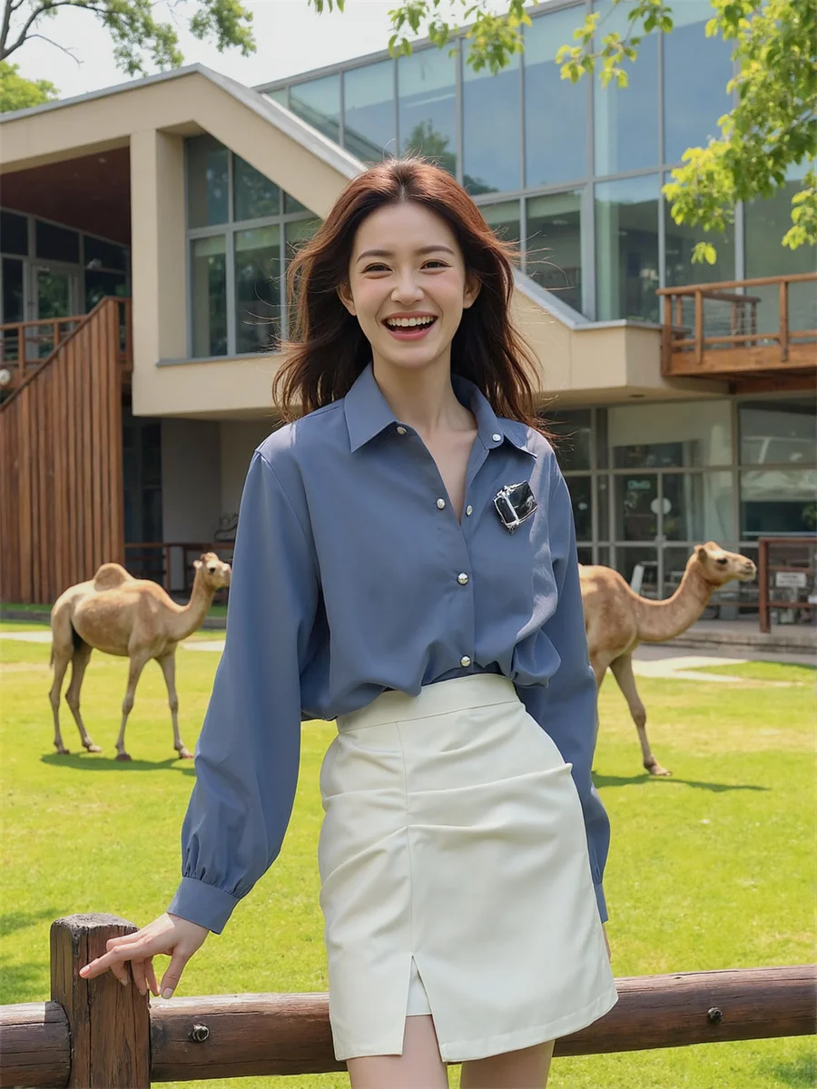 

Pleated Hem Slit White Black Skirts Womens Shirring Patchwork Lace-up Comfortable Artistic Tiered Feminina Modern Chic