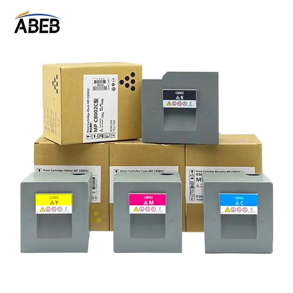 1PC C8002 Toner Cartridge For Ricoh MPC6502 MPC8002 OEW Quality High Compatible Color Toner Powder BK700g CMY500g
