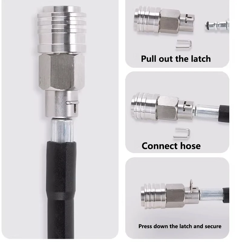 Pressure Washer Swivel Adapter 3/8 Quick Plug Set for Karcher Hose to 3/8 Quick Connect 5000 PSI image 4