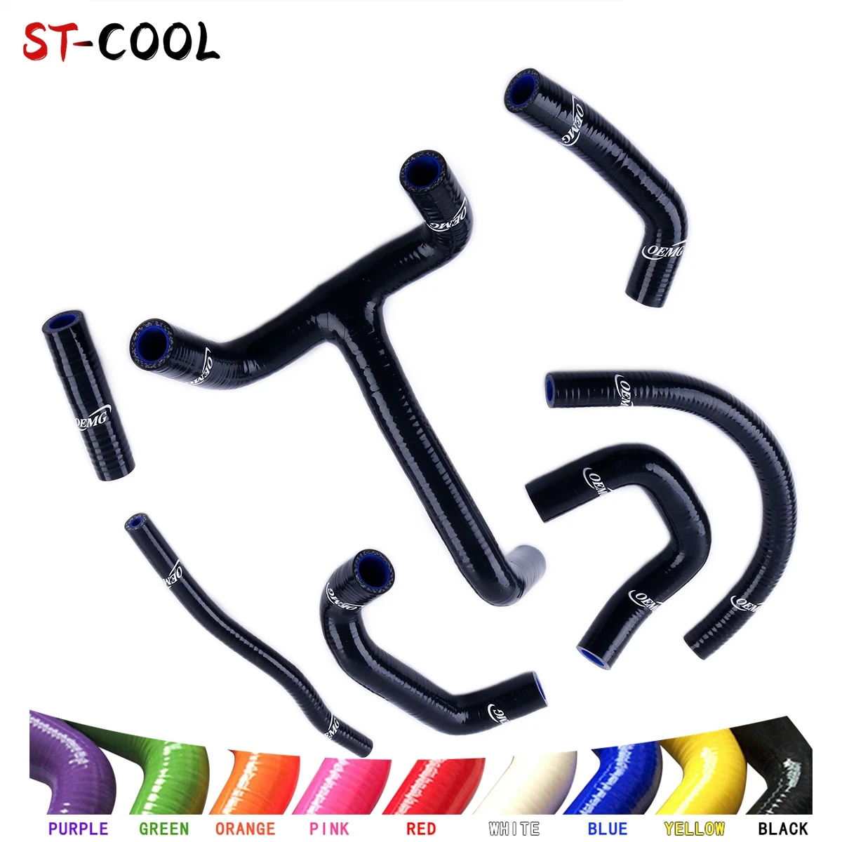 FOR KTM LC4 640 660 625 620 Radiator Coolant Hoses Kit Silicone Tubes 7Pcs 10 Colors