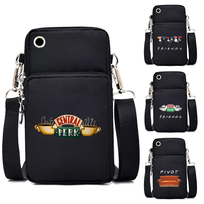 CENTRAL PERK Crossbody Bags for Women Friend Tv Show Graphic Purses and Handbags Harajuku Tote Bags Women Mini Mobile Phone Bag