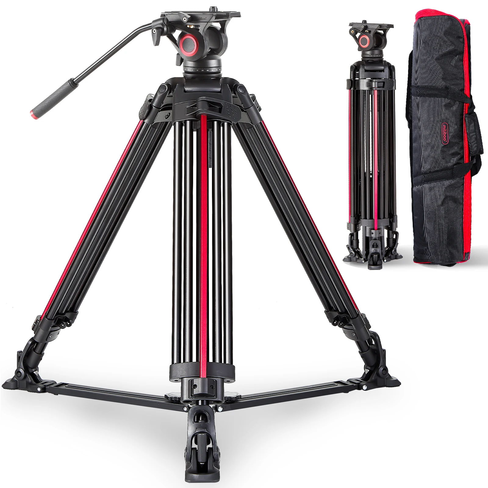 

miliboo MTT605 video tripod professional camera stand/support/bracket for dslr camcorder photography quick shipping