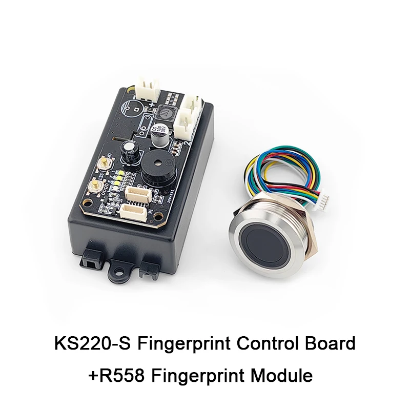 DC12V Fingerprint Control Board 2 Relays Admin/User Funtion KS220-S+R558 Self-locking/Jog/Ignition Mode For Access Control