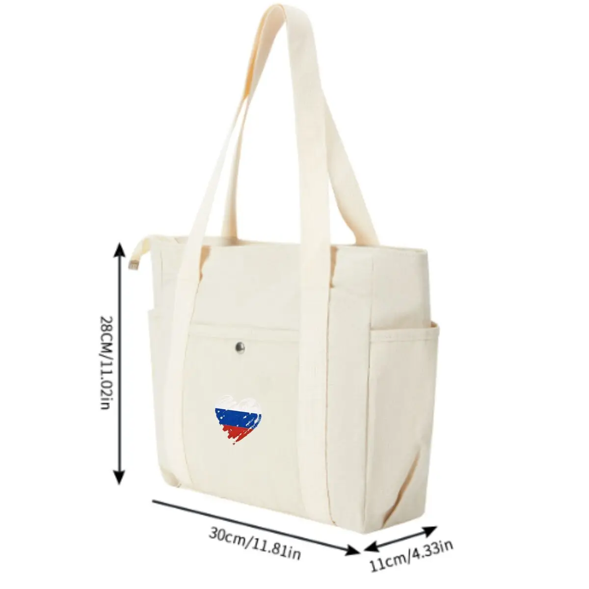 Heart - Shaped Flag Love Shoulder Bag Large Capacity Daily Commuter Casual Handbag