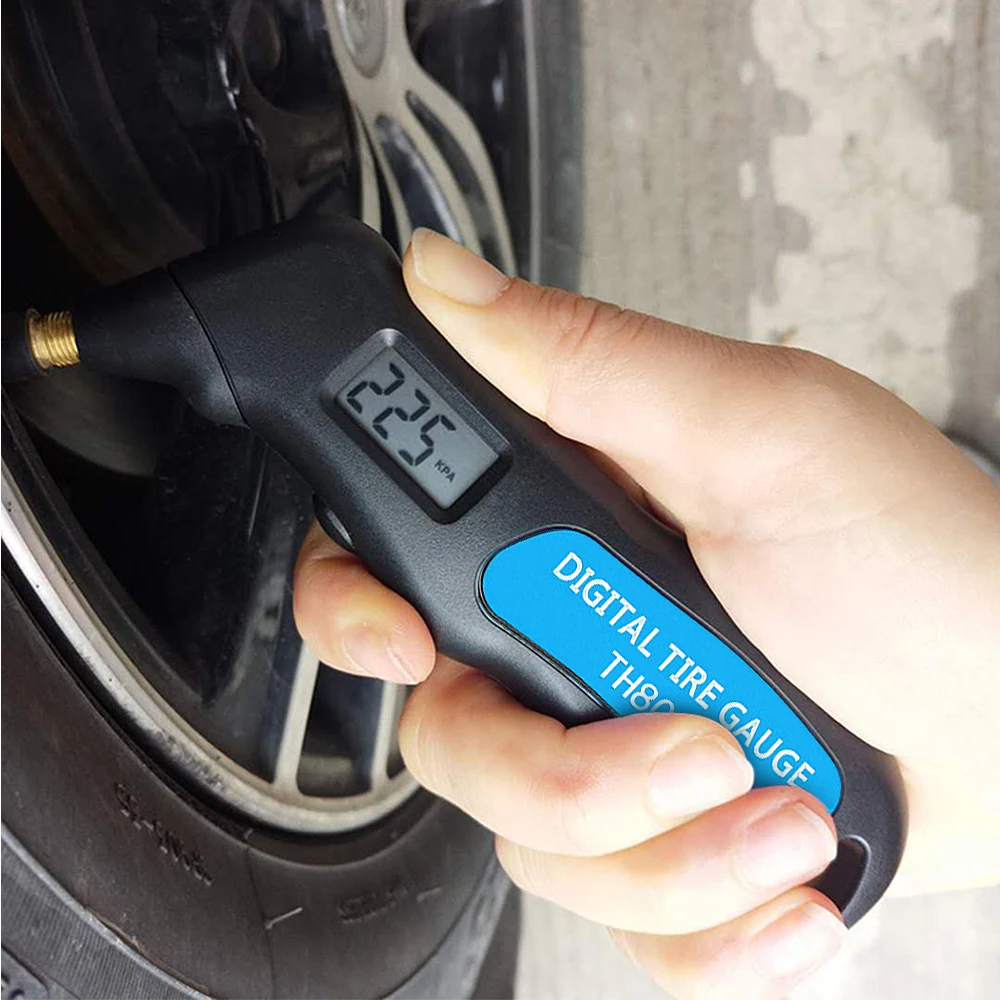 TH805 Tire Pressure Gauge Digital Car Tire Tyre Air Pressure Gauge Meter LCD Tester for Car Truck Motor Bike Manometer Barometer