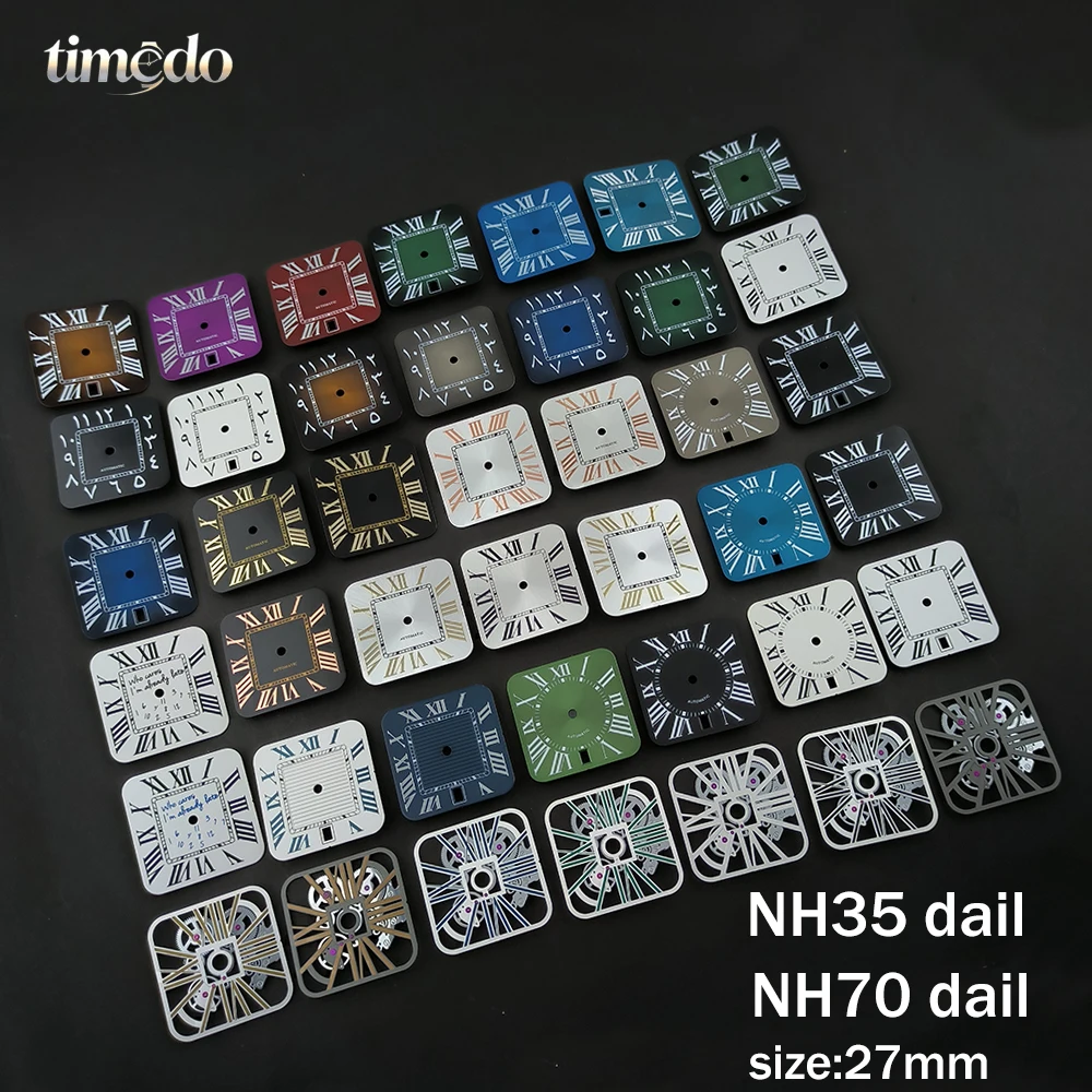 Dial 27mm NH35/NH70 custom logo dial men's watch without luminous dial suitable for NH35/NH70 movement watch accessories