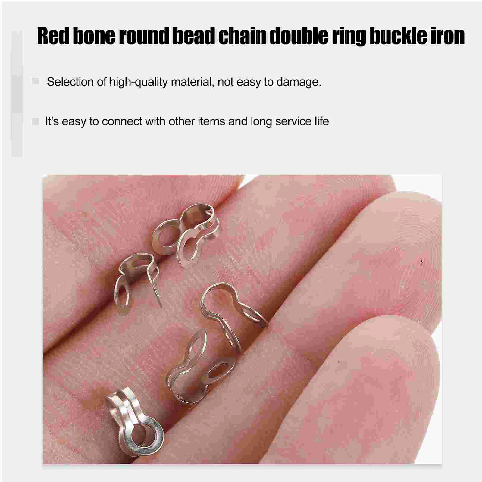 125 Pcs Bead Chain Double Ring Buckle DIY Buckles Hanging Tag Connector Ceiling Fan