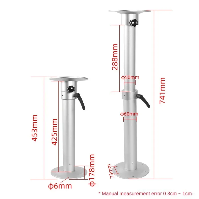 Motorhome Interior Parts Adjustable Aluminum Alloy Caravan Camper Telescopic Rv Table Leg for RV Camper Travel Trailer