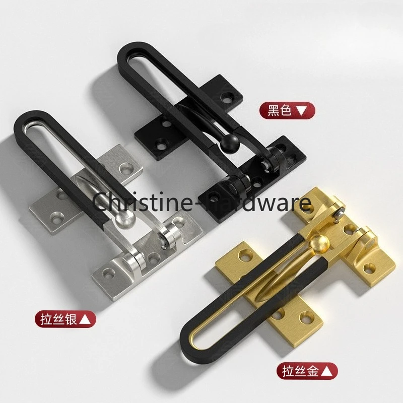 

Insurance Door Bolt Home Anti-theft Room Door Bar Door Buckle Lock Chain Zinc Alloy Safety Bedroom Kids Hotel Anti-lock Buckle