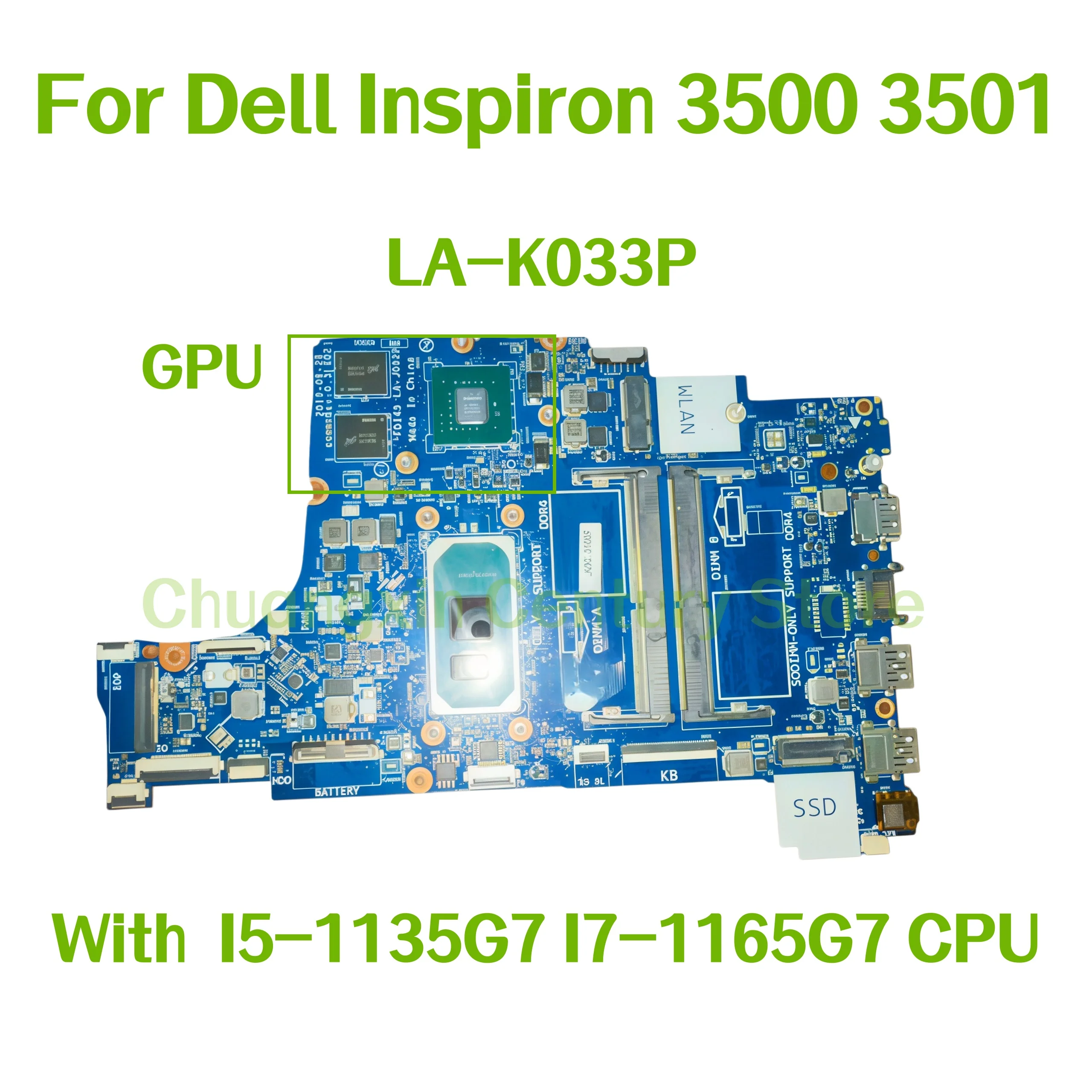 

Материнская плата LA-K033P для ноутбуков Dell Inspiron 3500 3501 Vostro 3400, с процессорами I5-1135G7 I7-1165G7, DDR4, 100% протестирована, исправна.