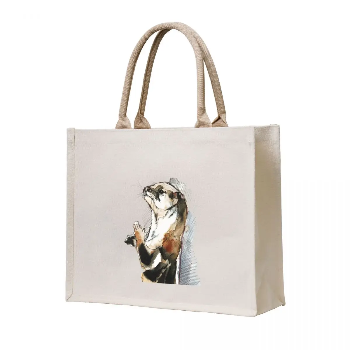 

Otter Amblonyx cinerea watercolor Tote Bag bag for beach Woman shopper bag bags woman 2025 tote men
