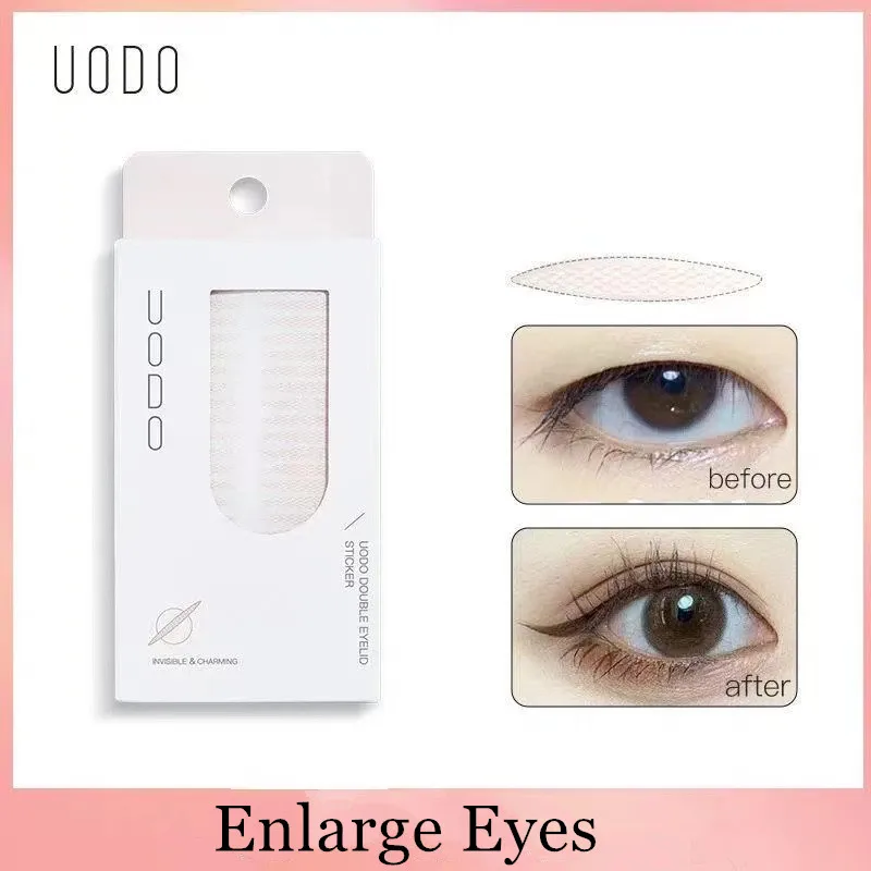 UODO cinta adhesiva para párpados dobles, pasta para párpados plegable Invisible, raya Beige transparente, herramienta de maquillaje de ojos Natural autoadhesiva, 120 Uds.