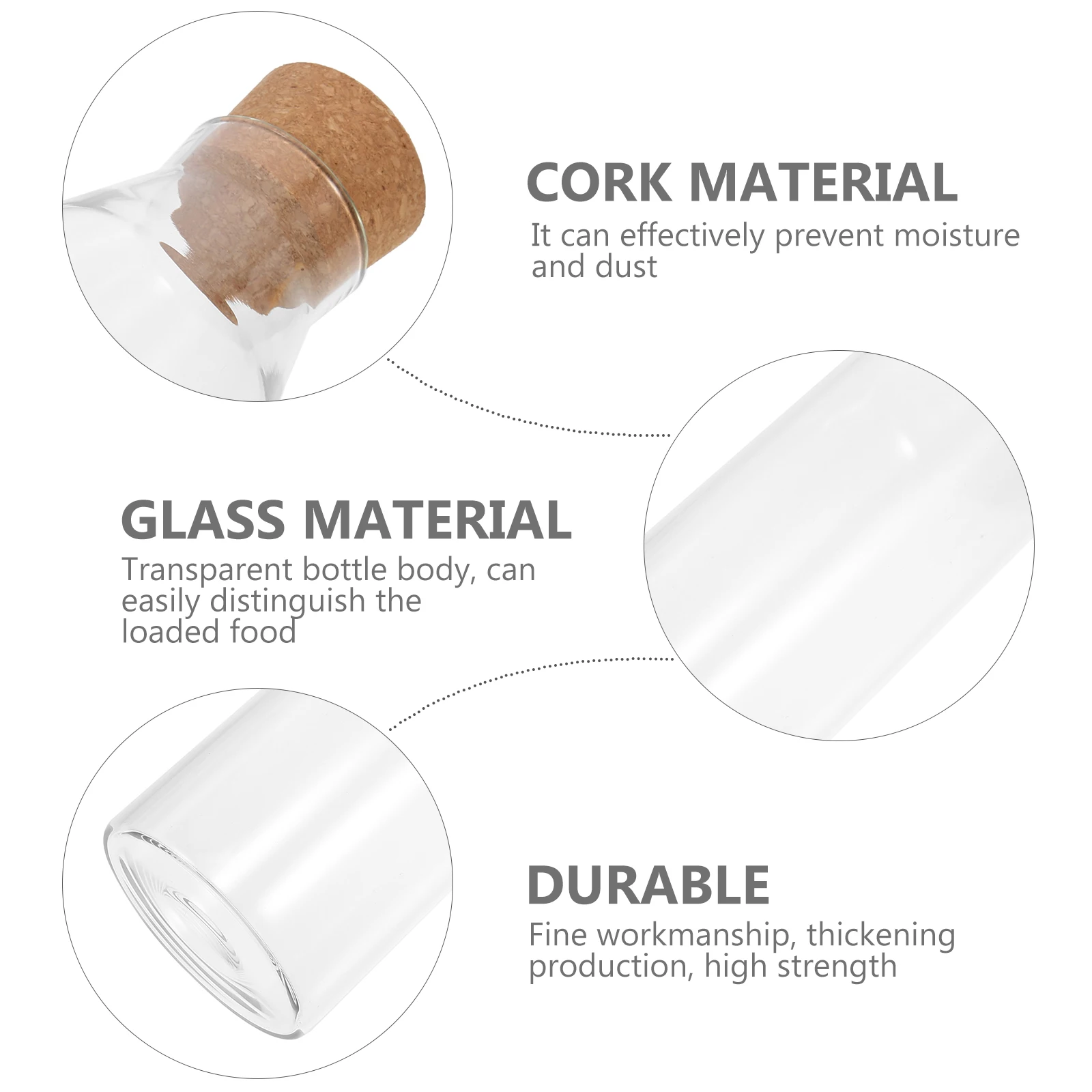 

Overnight Oats Jar Airtight Glass Bottle Cereal Container Tea Food Storage Containers