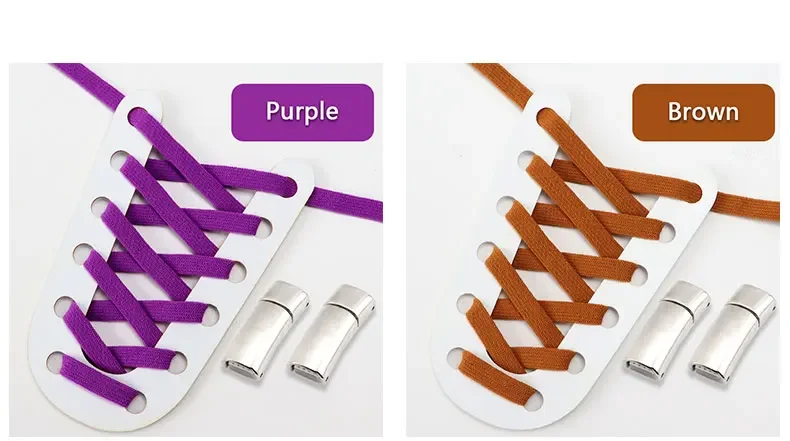 Magnetischer Schnürsenkelverschluss, Schnürsenkel ohne Binden, Sneaker, doppellagige, elastische Baumwoll-Schnürsenkel, ohne Schnürsenkel, Schuhzubehör. – Detail 11