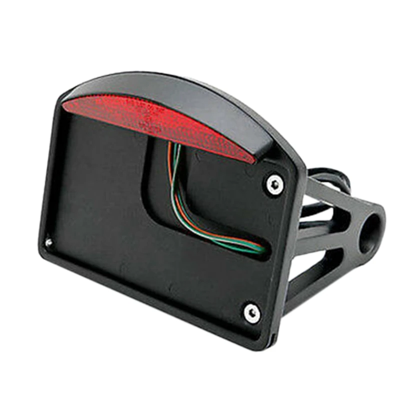 

Motorcycle Brand New Billet Aluminum Side Mount License Plate Holder LED Tail Brake Light Frame