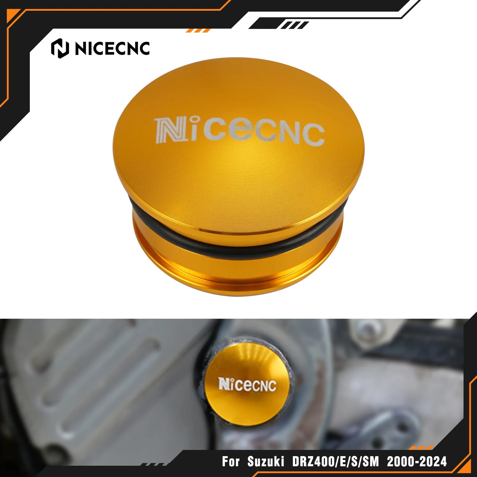 

NICECNC For Suzuki DRZ400E DRZ400S DRZ400SM DRZ 400S 400SM DRZ400 E S M 2000-2024 2023 Left Frame Insert Cover Plug Guard Cap