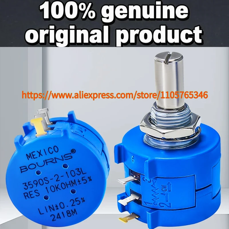 1pcs 100% Original MEXICO BOURNS 3590S-2 Multiturn Potentiometer 1K 2K 5K 10K 20K 50K 100K ohm Adjustable Resistor 3590 102 502