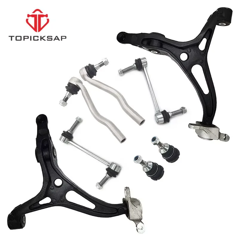 

TOPICKSAP 8Pcs Front Lower Control Arm Tie Rod Stabilizer Sway Bar Link Ball Joint for Mercedes-Benz W164 GL320 ML320 2006-2012