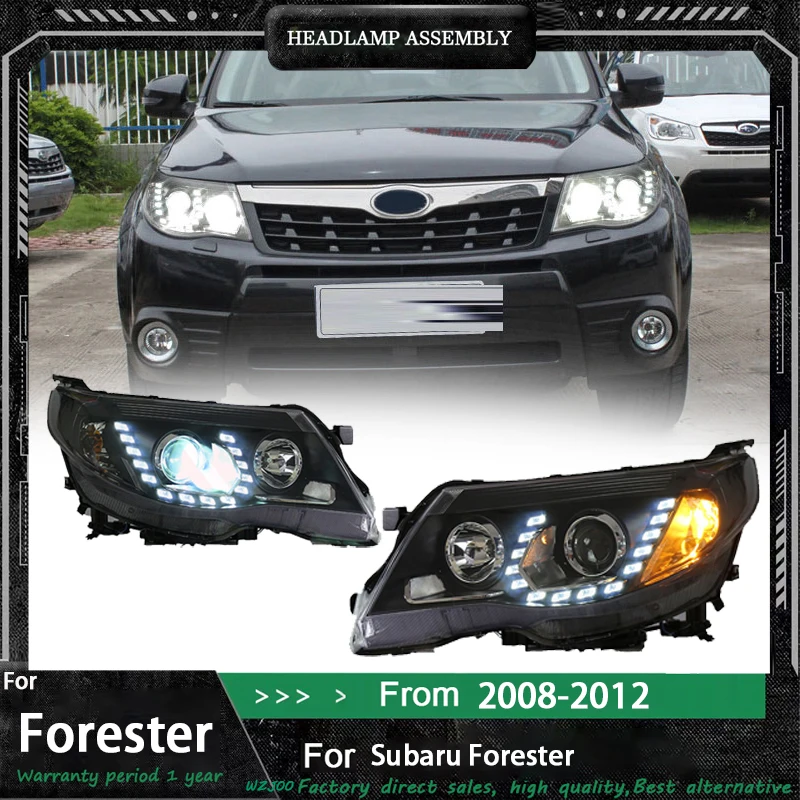 Car Led Headlights For SUBARU Forester 2008-2018 new style full LED Sytle DRL Dynamic Signal Lamp Head Lamp Front light Assembly