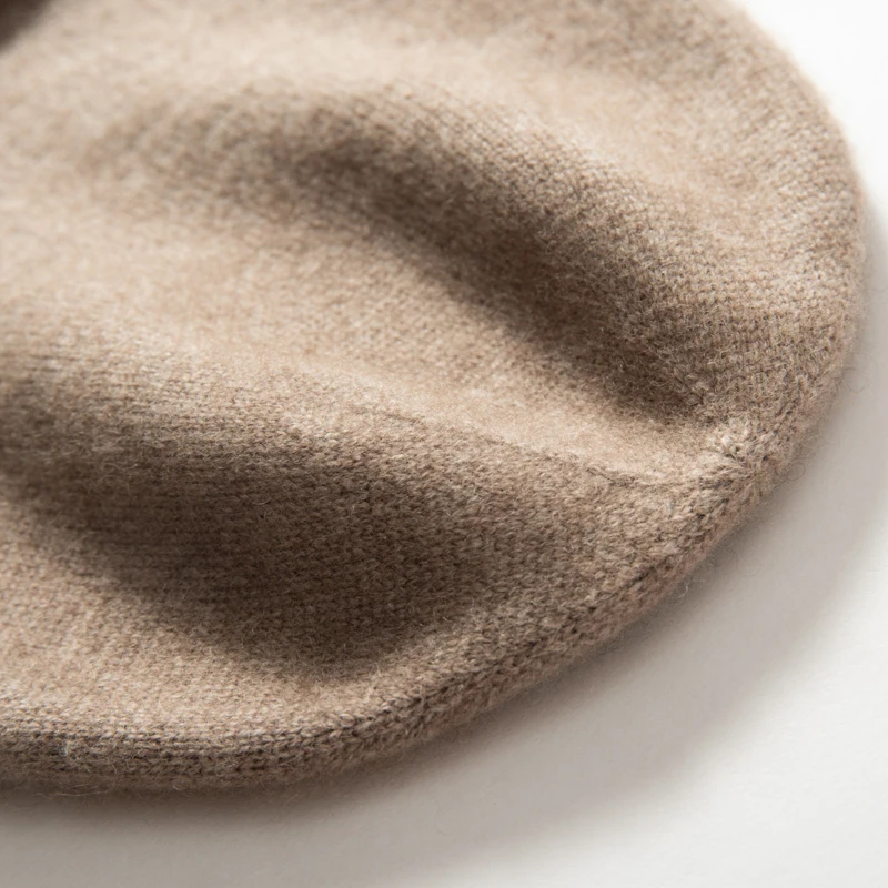 MERRILAMB Neue Kaschmir Eimer Hüte Herbst Winter Hohe Qualität Mode Im Freien Einfarbig Warme Kaschmir Gestrickte Kappe für Frauen – Detail 16