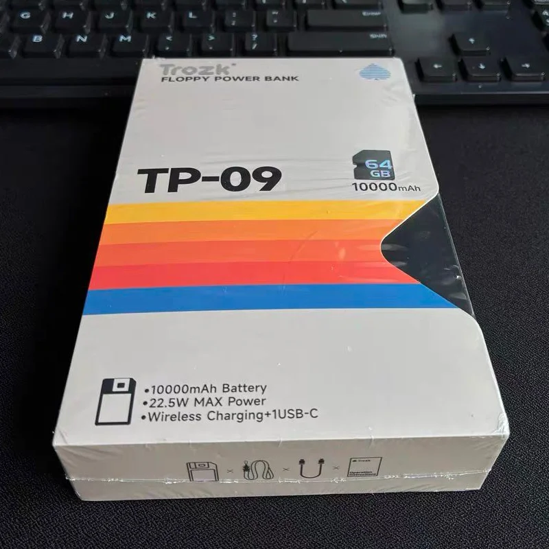 New Trozk Floppy Power Bank Magnetic Wireless 10000mAh Large Capacity Portable Mobile Powerbank PD22.5W Fast Charge Power Bank 