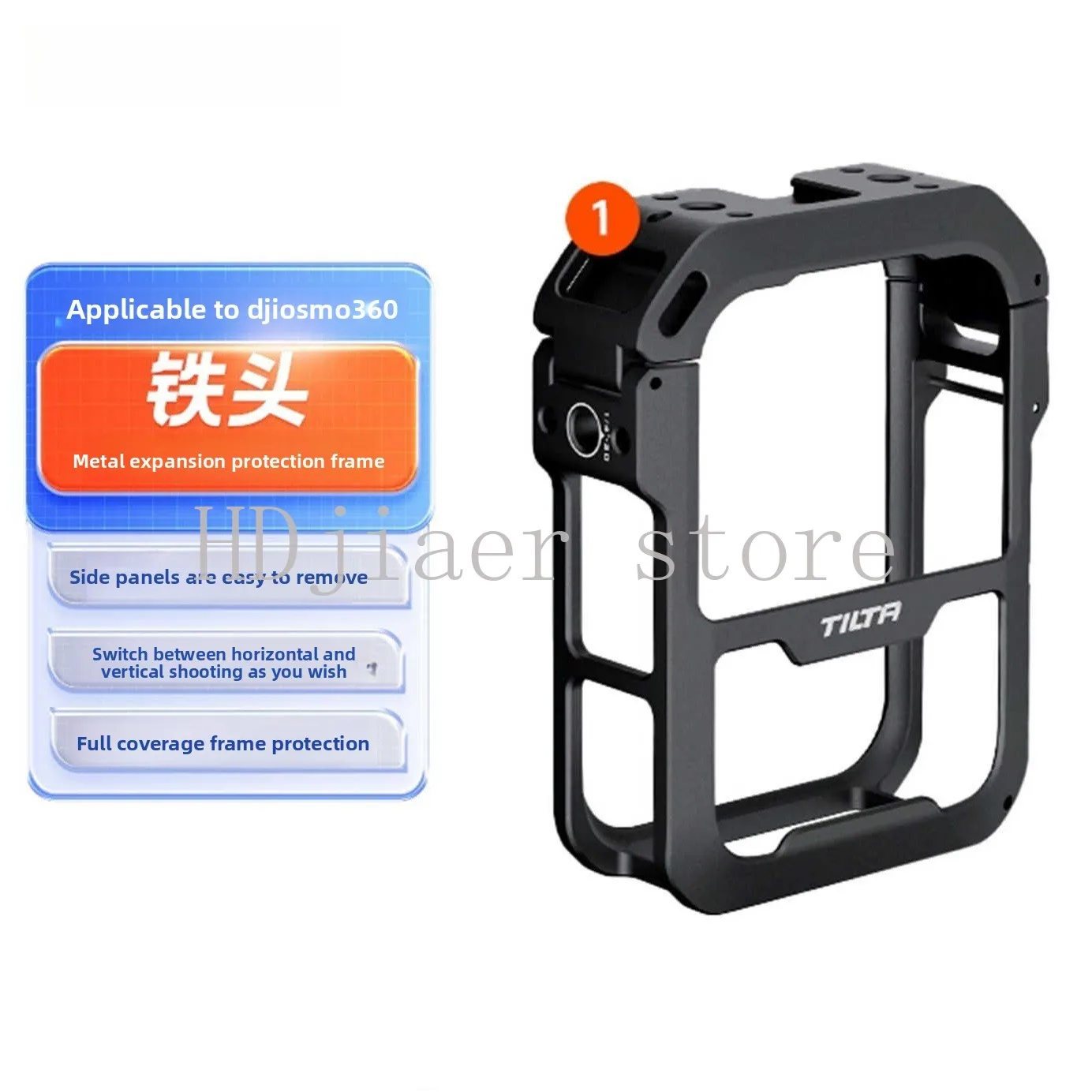 

Tilta Cage for Osmo 360 - Full Panoramic Extension Frame, Metal Cover, Horizontal/Vertical Shooting