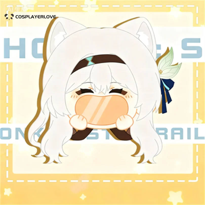 

Honkai: Star Rail Firefly, плюшевая маленькая картонная кукла с большим ртом, подарок на день рождения
