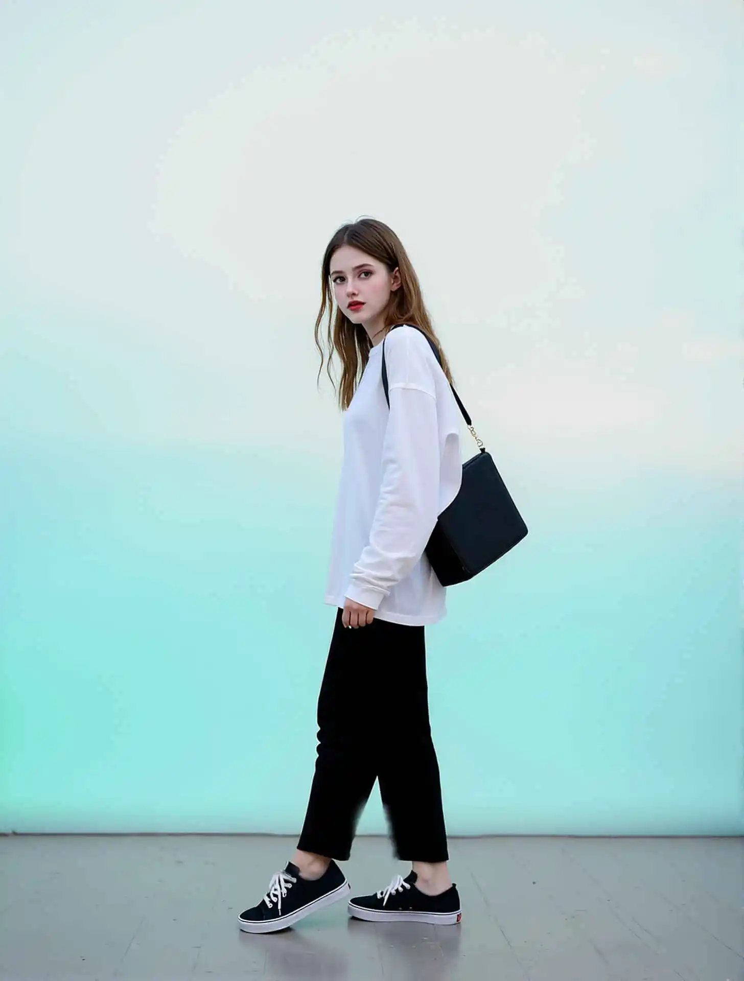 T-shirts à manches longues pour femmes, collection automne, coupe ajustée, design épuré, ambiance sombre, style urbain, pour les participants aux voyages, coupe ajustée OL