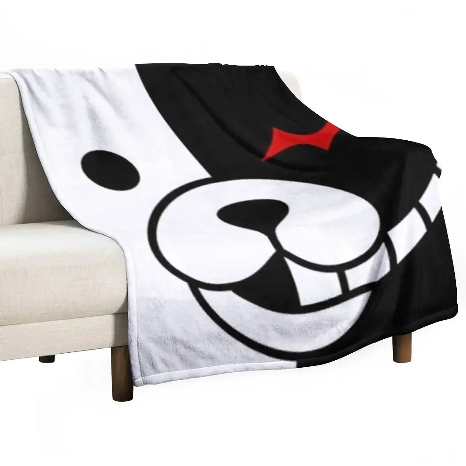 Monokuma Throw Blanket Soft Bed Blankets