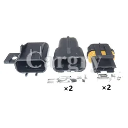 1 takım 2P 12033731 araba su geçirmez konnektör Buick otomotiv elektronik Fan fiş için 12103172 12033769