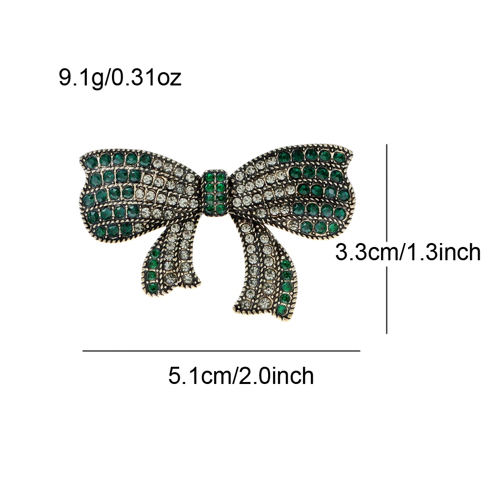 CINDY XIANG Rhinestone Bowknot Brooches For Women Fashion Bijoux Party Coat Pin Vintage Accessories High Quality