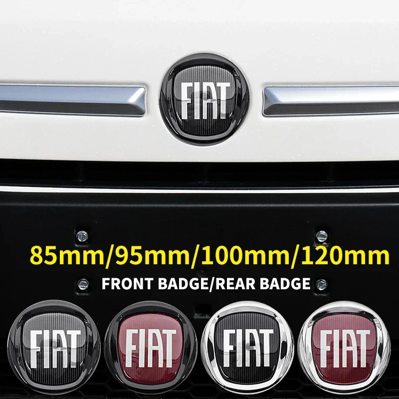 1pcs Car Front Rear Logo Auto Grille Emblem sticker Accessories For Fiat Abarth 500 Tipo Panda Argo Freemont Viaggio Bravo Punto