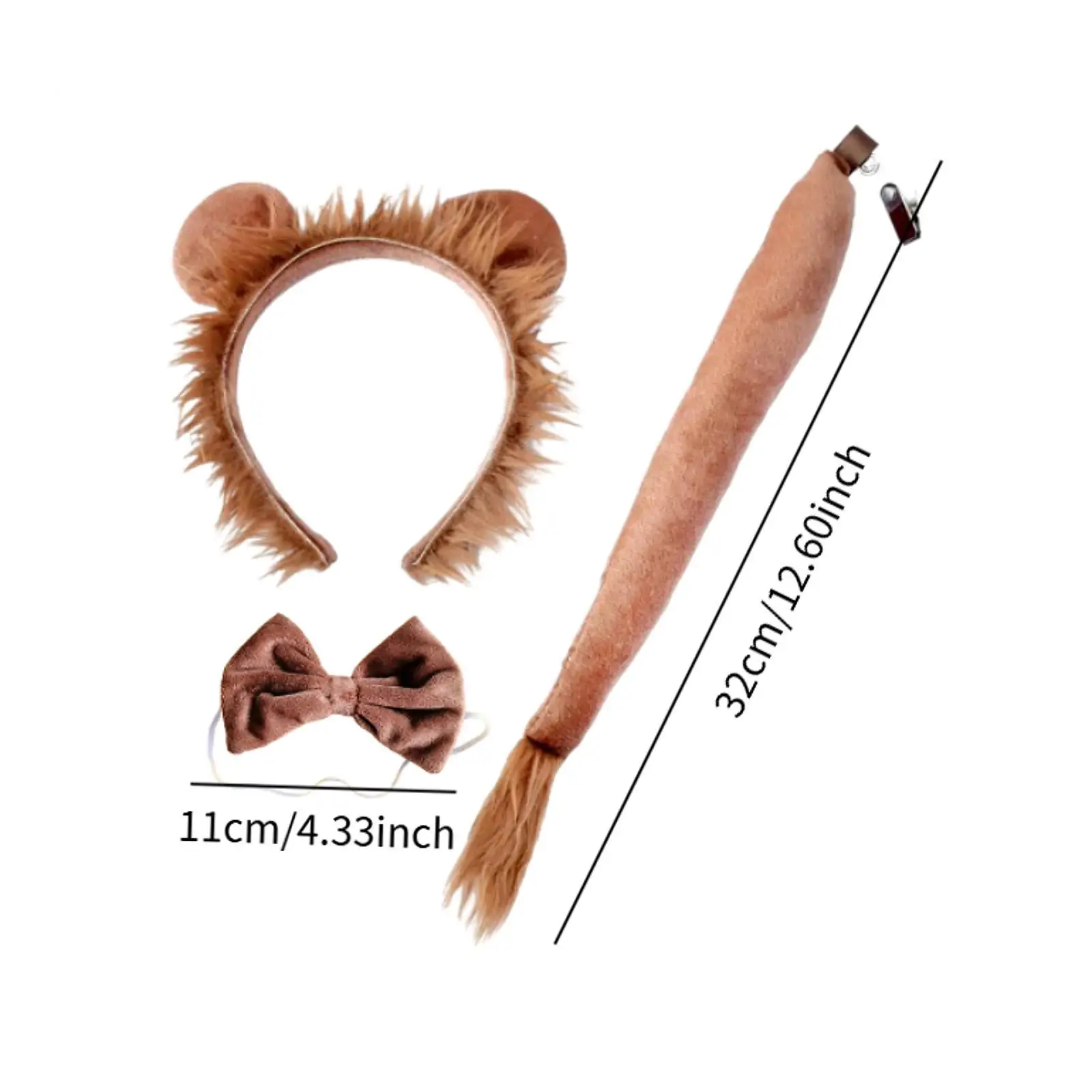 Grappige kinderen dieren kostuum staart hoofdband schattige hoofdtooi Lovelty cosplay