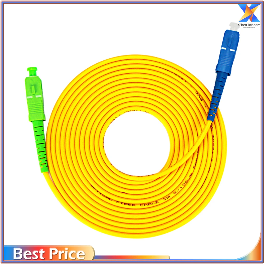 

Fiber optic jumper, FTTH, SC, APC, UPC, 3M, singlemode, LSZH, patch cord, 3.0mm, 10PCS