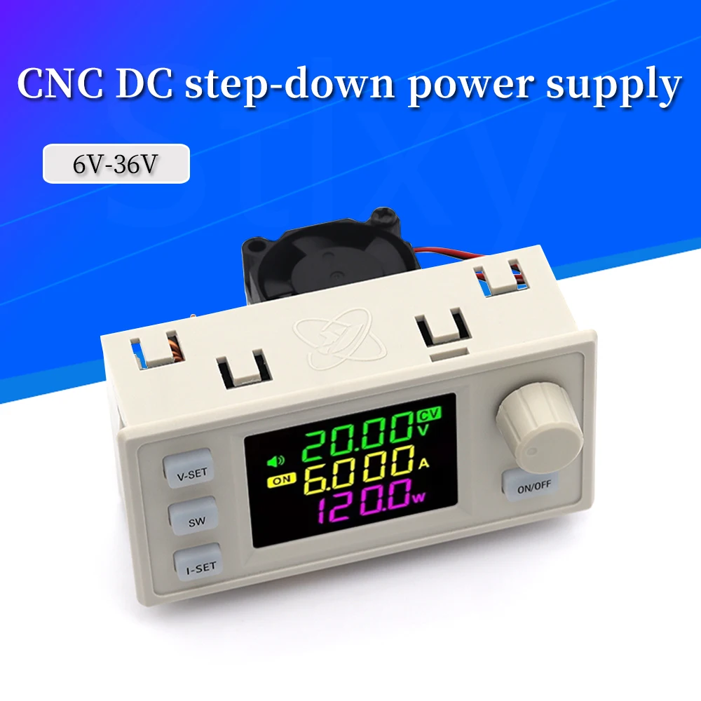 

SK120X DC понижающий повышающий преобразователь CC CV 0,6-30 В 6A 5 В 6 В 12 В 24 В модуль питания регулируемый регулируемый лабораторный источник питания
