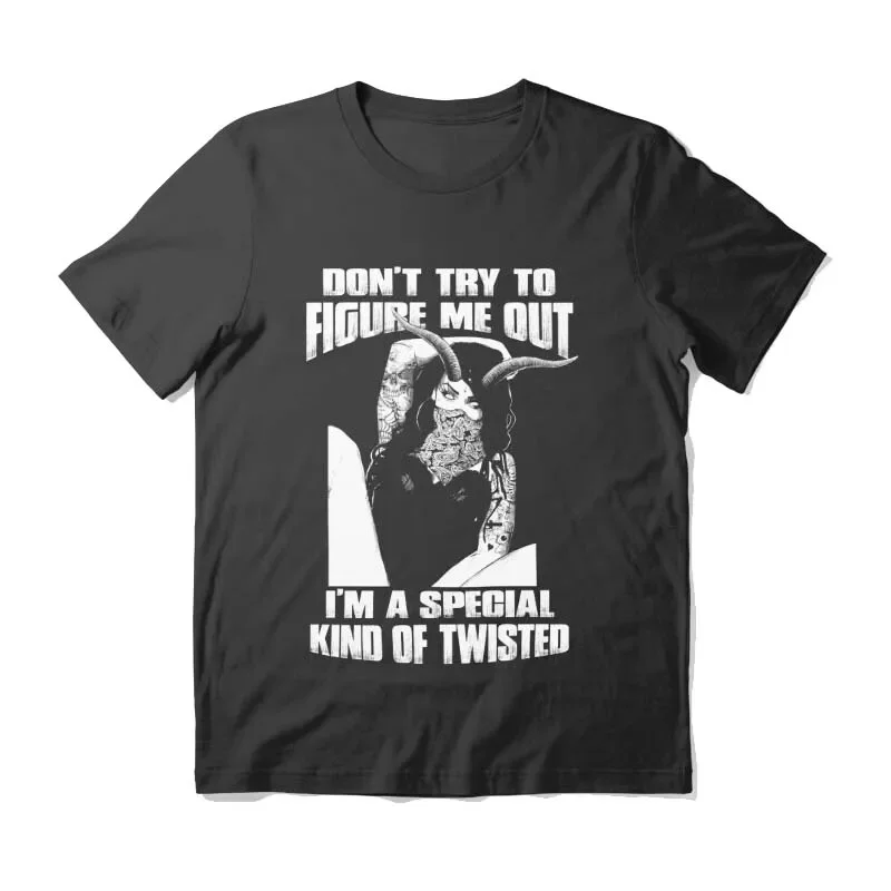 Summer Hot Sale Don‘t Try To Figure Me Out T-shirt Satanic Nun T-shirts Sexy Girl T-shirts New Impaled Nazarene Men By Satan Tee