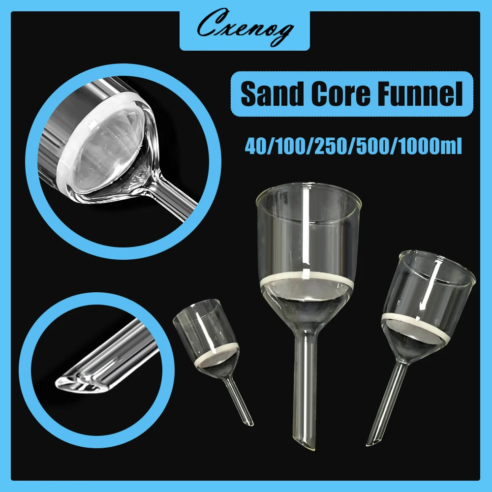 

G2-4 Glass Sand Core Funnel 40/100/250/500/1000ML Laboratory Acid and Alkali Resistant Vertical Melting Filtration Funnel
