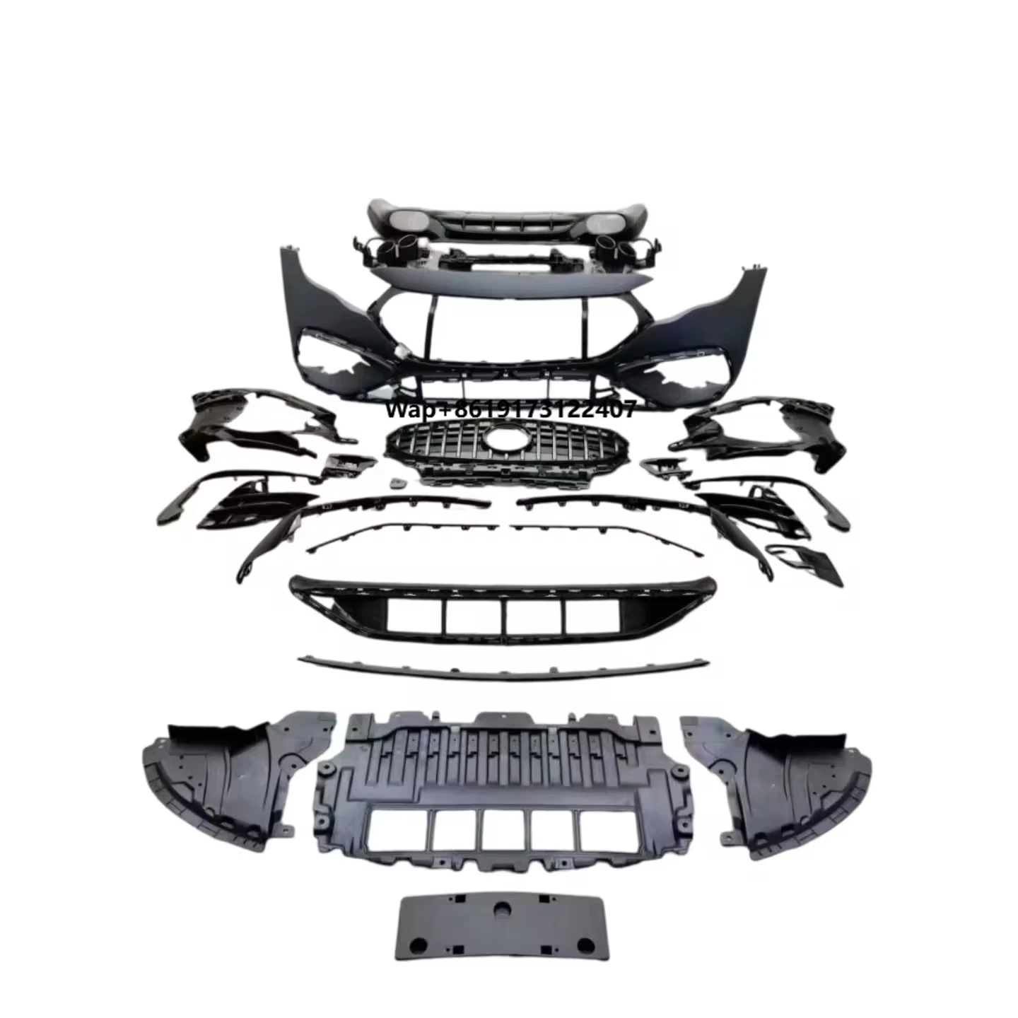 

Car Bumpers Car Body Kit Conversion Kit Lip and Exhaust Tip for E-class W214 E260 E300 Upgrade to E53