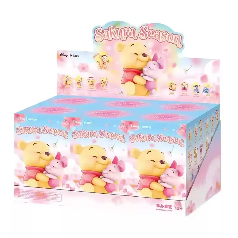 

Pooh Bear Sakura Season Series Blind Box Toys Cute Action Figures Mystery Figure Gifts Toys For Girls Kawaii Surprise Box