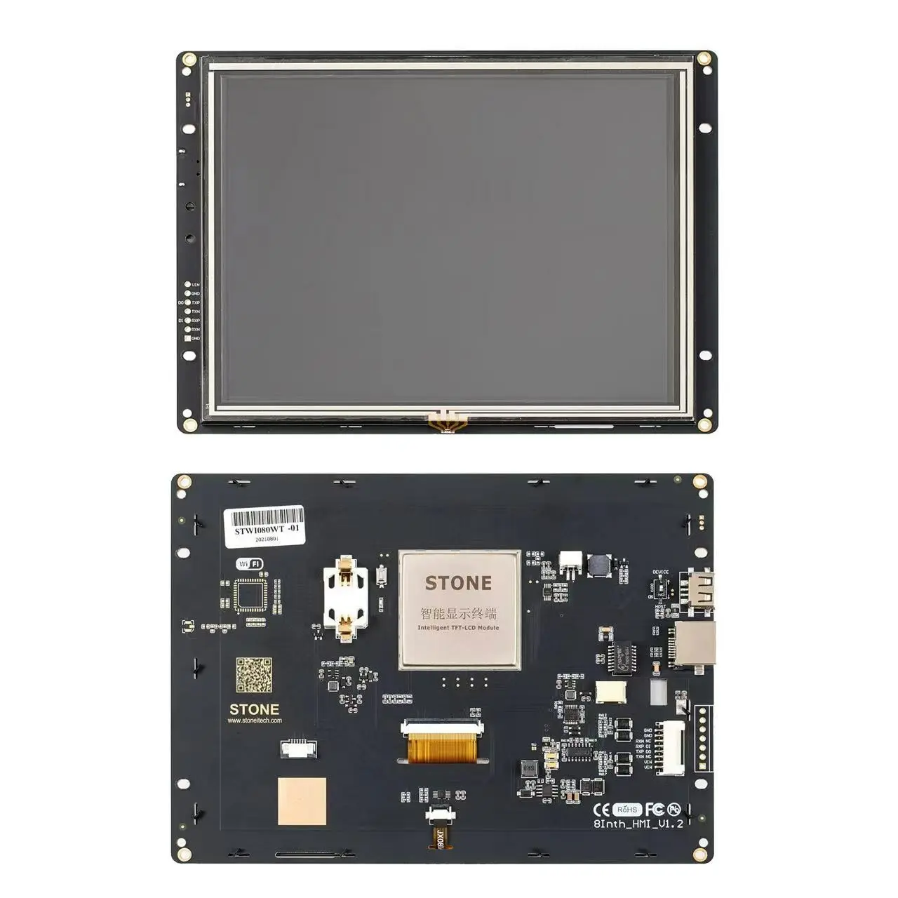 8 Inch SCBRHMI HMI Intelligent Smart UART SPI Touch TFT LCD Module Display for Industry Control