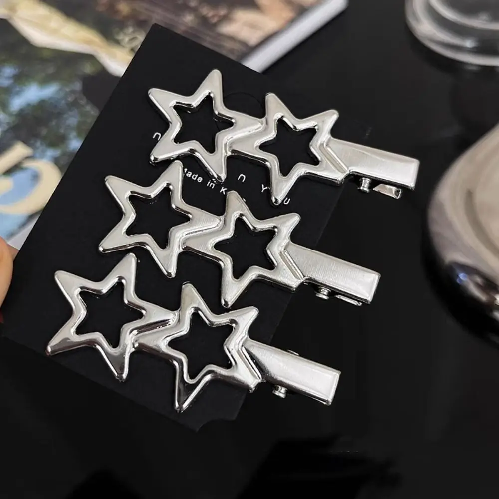 

3pcs/set Fashion Silver Hairpin Metal Hollow Hair Clips Elegant Duckbill Clip Hair Accessoires