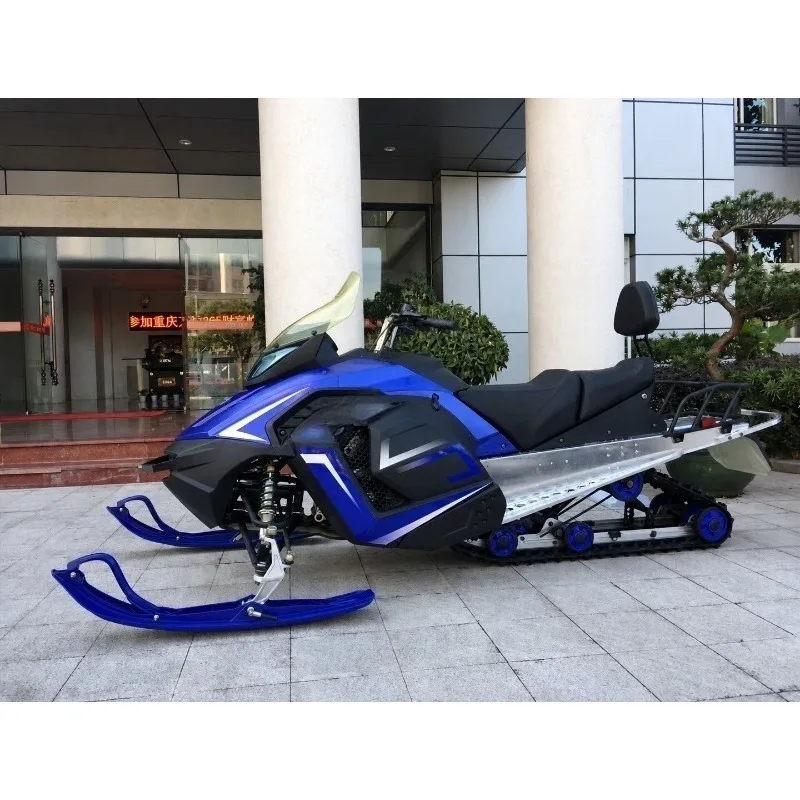 380cc Gas Powered Adult Snowmobile 2 Seater Tracked All Terrain Winter Snow Sled Outdoor Ice Sport Scooter Track Vehicle